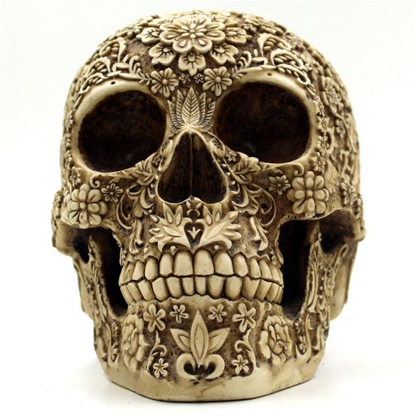 

human skull life size resin crafts modern home decorative table deak statue halloween decor