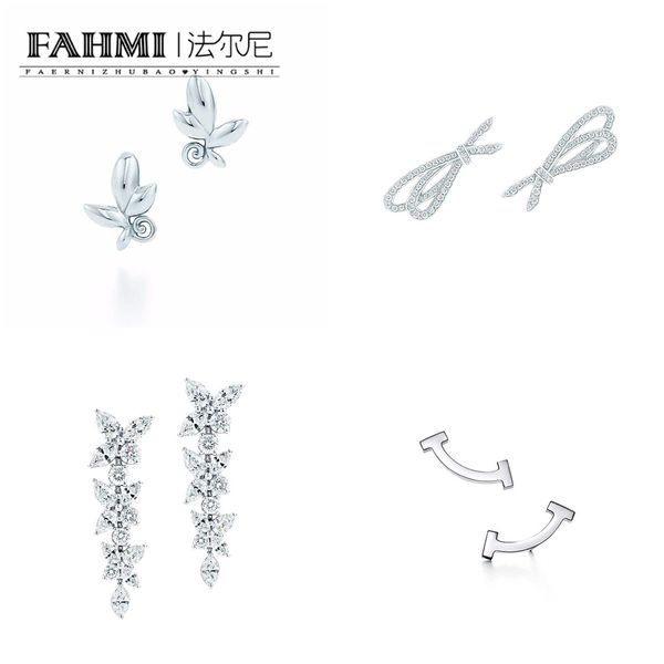 

925 silver fashion all-match long earrings original jewellery for women anniversary, Golden;silver
