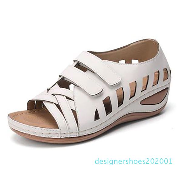 

women sandals woman rome wedges fisherman shoes female hook loop women shoes summer ladies 2020 fashion footwear plus size d01, Black