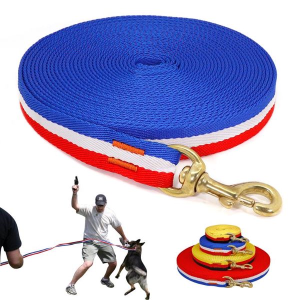 

dog collars & leashes nylon leash running tracking non-slip long leads training walking 3m 5m 10m 20m for medium large dogs heavy duty