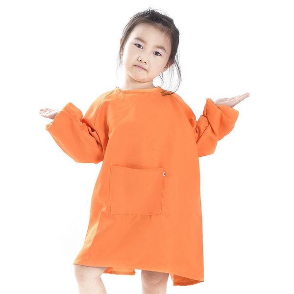 

kids breathable children's polyester anti-wear babys long-sleeved aprons writing painting clothes