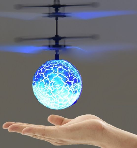 

dhl rc flying ball helicopter toys colorful led light remote control drone electronic induction aircraft kids toy christmas gift