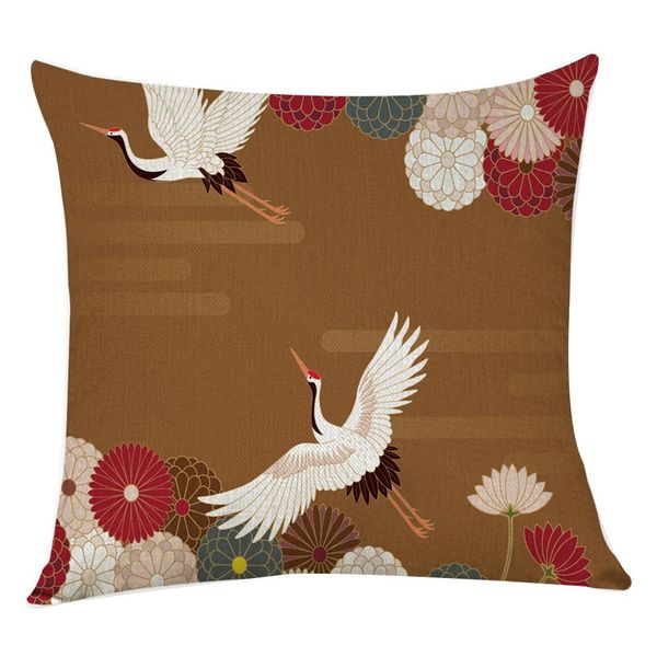 

100% new 2019 fish series 45x45cm linen pillow pillowcase home decorative linen bed sofa chair japan pillow case