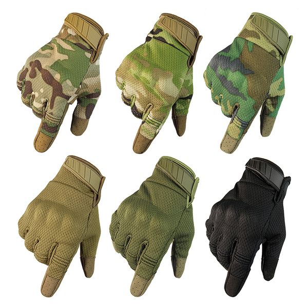 

breatheable touch screen tactical gloves gloves men army forces antiskid hiking bicycle full finger gym, Black