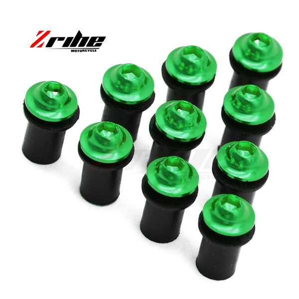 

10x cnc motorcycle accessories screw windscreen bolt screw for ninja zx6r 636 zx6rr zx9r zx12r z1000 zzr600 versys