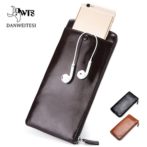 

dwts wallet male long card holder pu leather mem wallet luxury design quality passport casual mens purse zipper wallets for men, Red;black