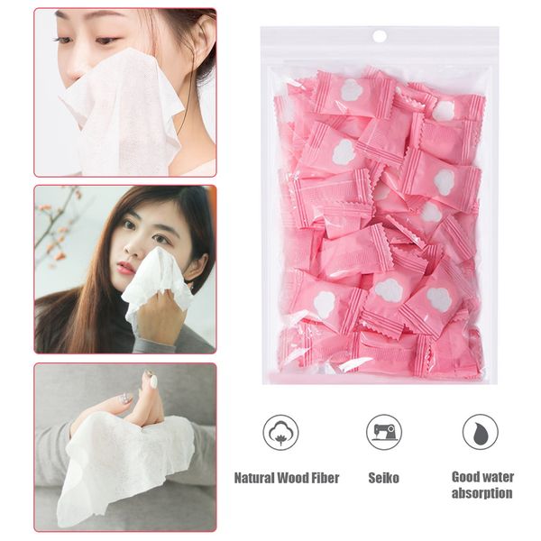 

disposable pure cotton compressed portable travel face towel water wet wipe washcloth napkin outdoor moistened tissues 30/50pcs