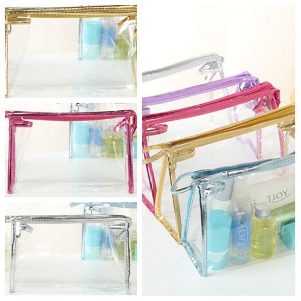 

portable cabinet transparent waterproof makeup bag fashionable women transparent storage bags tourism wash bag duffle bag t2i5178