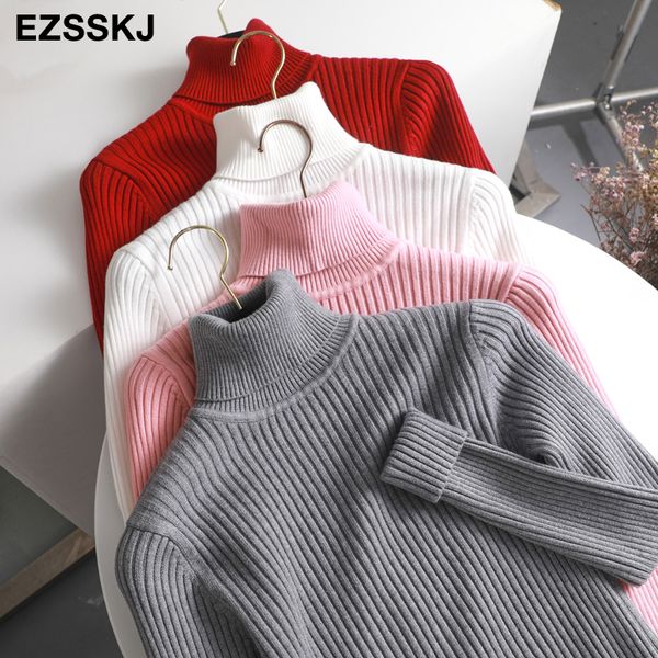

women sweater new turtleneck pullover winter solid cashmere sweater autumn female sale, White;black