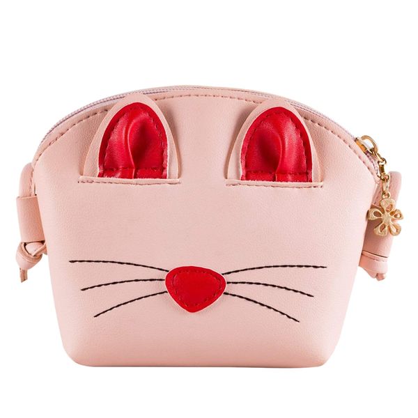 

pink little girls crossbody purse cute cat shoulder bag for girls,kids,toddler