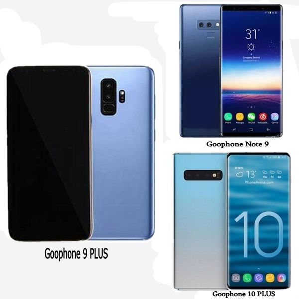 

Бесплатный DHL Goophone 10 PLUS Note 9 разблокированные сотовые телефоны четырехъядерный пр