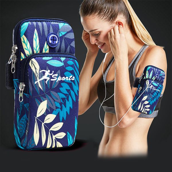 

arm running pouch camo bag sports bags for fitness yoga run bag waterproof wrist pocket gym arm band cover for iphone smartphone