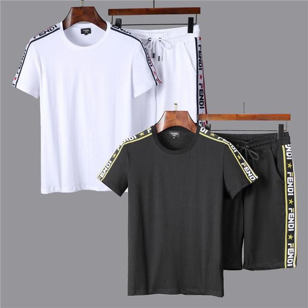 

2018 casual sporting suit men summer thin set men tracksuit striped t shirts + shorts sets male sweat suit -xxxl, Gray