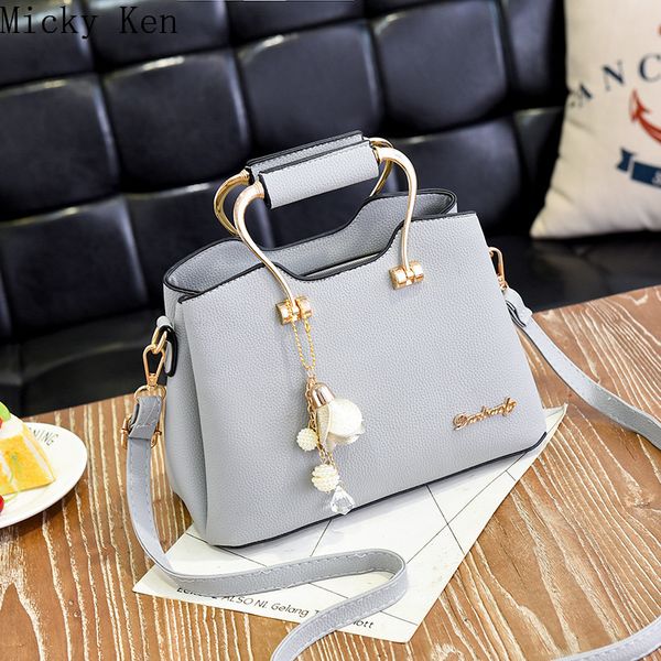 

2019 new women pu bag metal handle handbag ladies purse ornaments totes messenger bag ale crossbody fashion shoulder