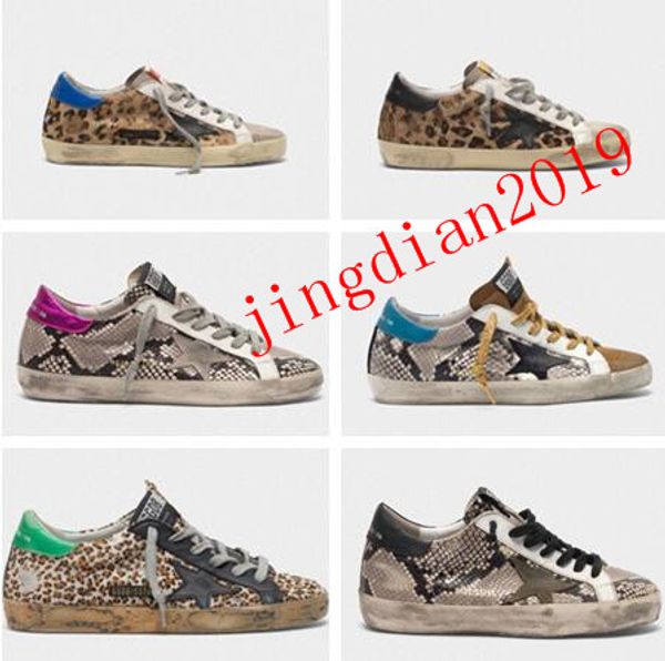

Italy brand golden equin heel cla ic nake kin print leather hoe goo e de igner neaker uper tar men women port ca ual hoe a 008
