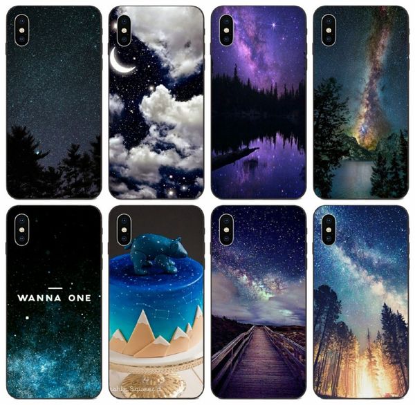 

tongtrade] protective starry night space sky case for apple iphone 11 pro x xs max 8s 7s 6 5 galaxy j3 honor 7c pro xiaomi 8 wholesale case
