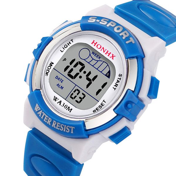 

#5001waterproof children boys digital led sports watch kids alarm date watch gift reloj kids new arrival hipping sale, Slivery;brown