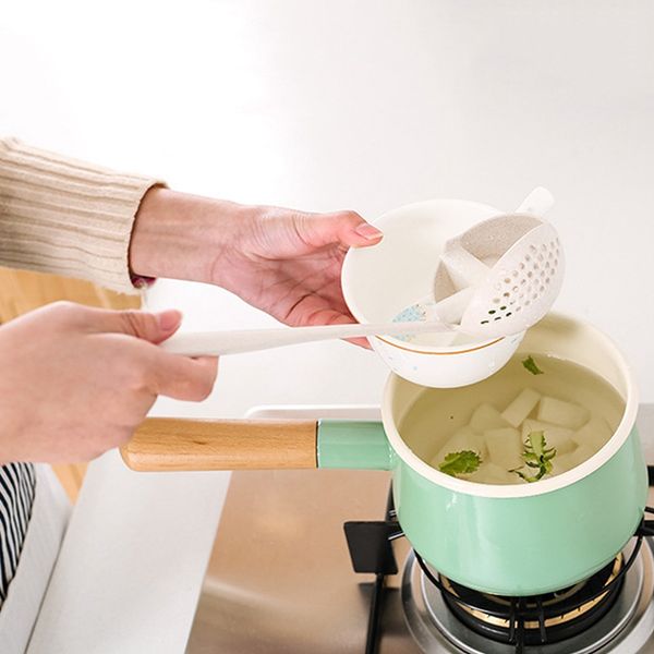 

easy-2 в 1 hot pot посуда каша суп ложка с фильтром скиммер хакера длинной ручкой дуршлаг