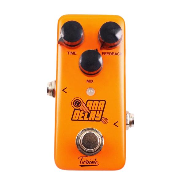 

digital delay guitar effect pedal with tap tempo orange