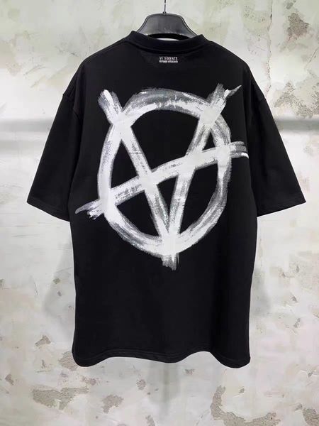 

mens tshirt 20ss letter short sleeve round neck fashion solid tshirt with 2 colors black and white size s-xl, White;black