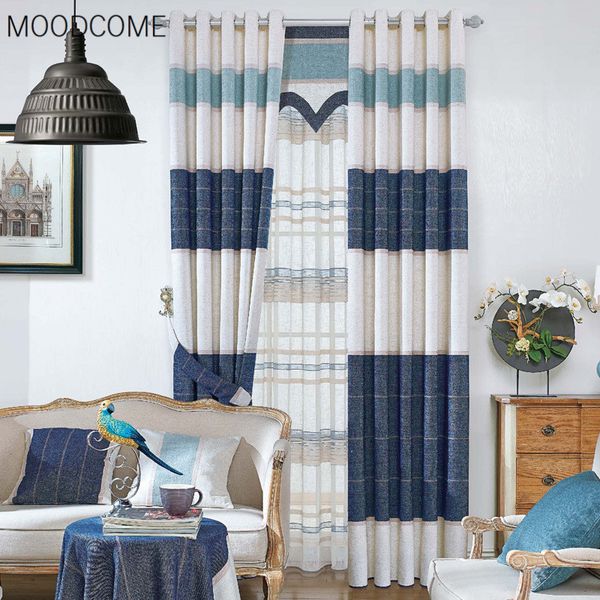 

modern custom curtains living room study cowboy blue finished curtain blinds