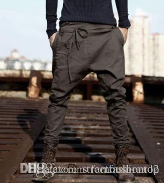 

mens solid casual pants loose male teenager clothing pantalones autumn spring trousers, Black