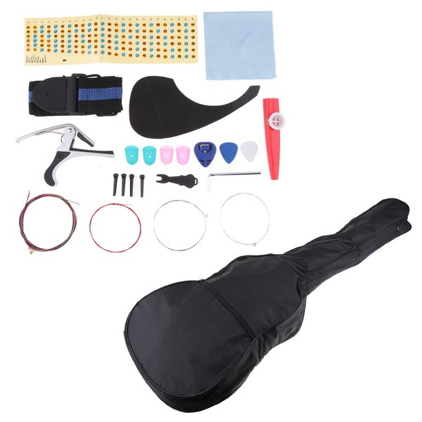 

guitar accessory with pickguard bag strap capo picks wrench finger cover