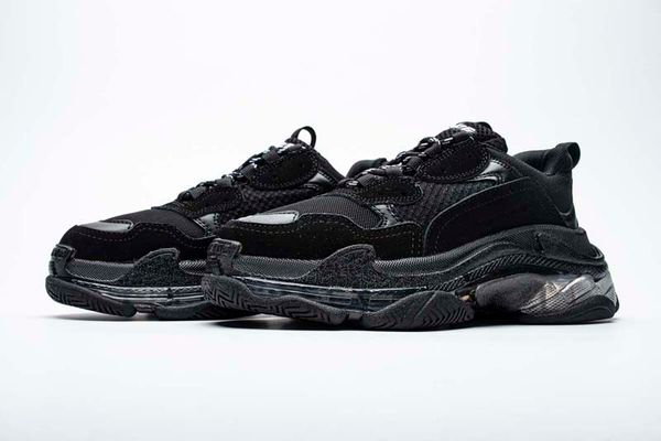 

2019 dad shoes paris 17fw triple-s sneakers men/women black running shoes cushion shoes