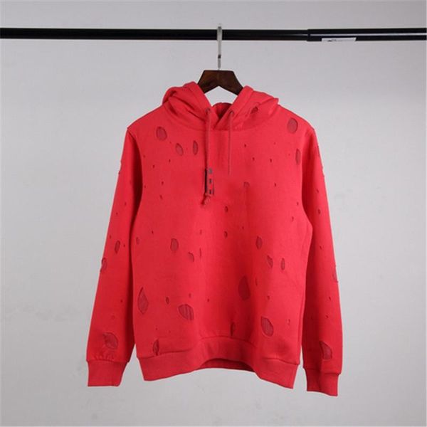 

mens designer hoodie casual brand for men and women sweater letters printed pullover pocket big hollow out style hoodie sweatshirt, Black