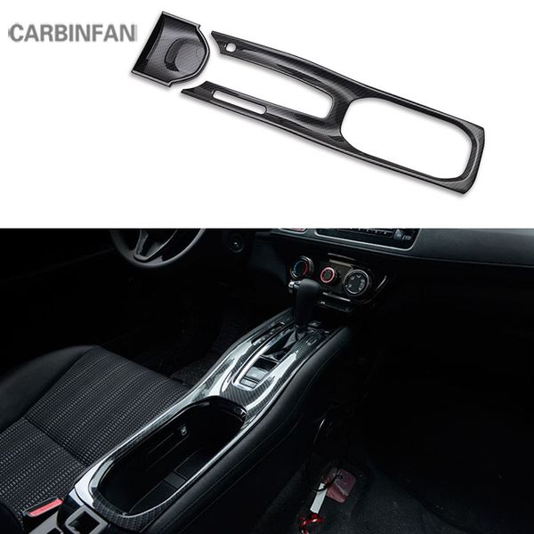 

abs carbon fiber central control gear shift panel cover trim interior accessories fit for hr-v hrv 2015 2016 2017 2018