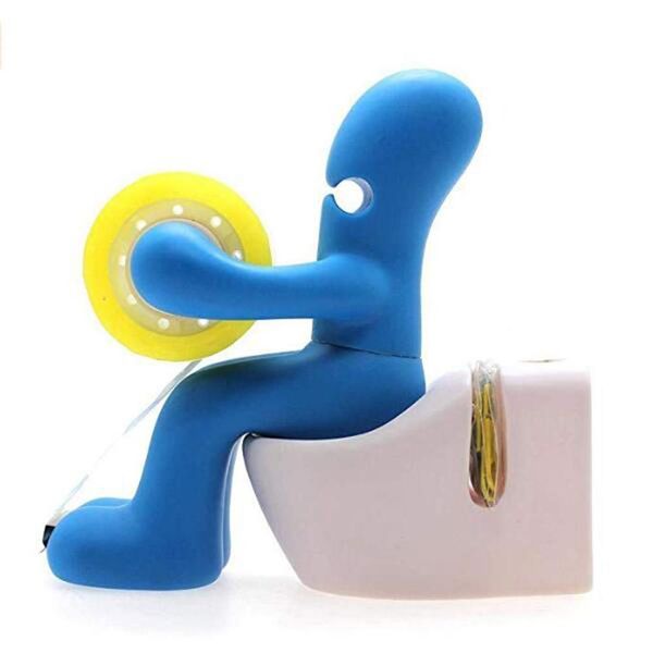 

1pcs cartoon tape holder deskstorage organizer and paper clip office desk storage tool