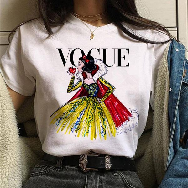 

vogue princess t shirt aesthetic women fashion girls 90s tshirt harajuku ulzzang print graphic summer t -shirt tee female size xs-2xl, White