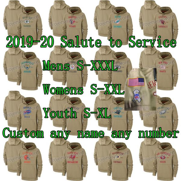 

2019-20 salute to service hoodie sweatshirt all team custom mens womens youth foot ball jerseys any name any number s-xxxl mix order, Black;red