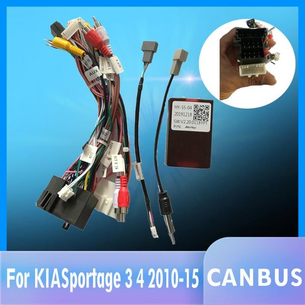 

car stereo radio wire power harness adapter with canbus decoder for kia sorento sportage/ ix35 santa fe verna car dvd