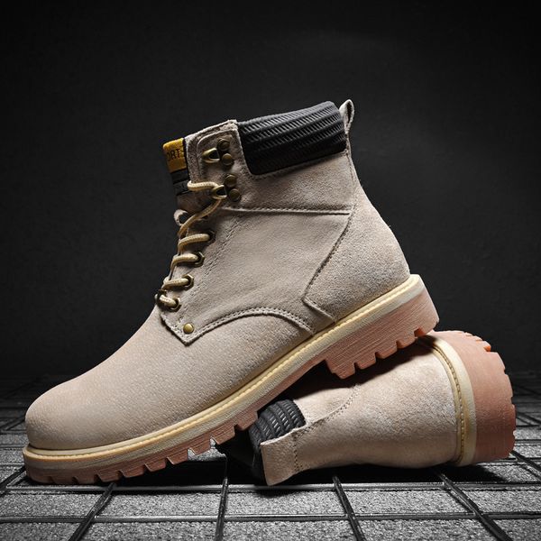 

2019 new men's safety shoes construction men's puncture work shoes boots winter tooling, Black