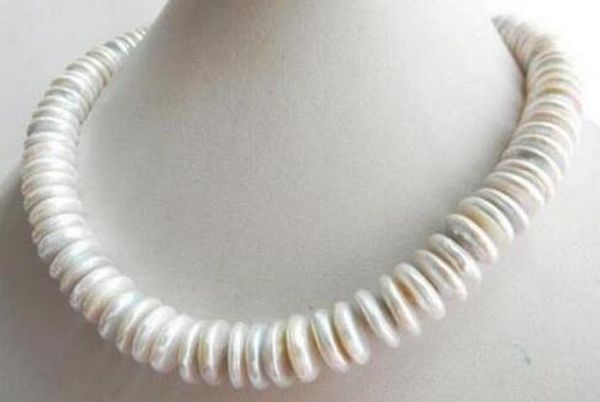 

elegant 12-13mm south sea baroque white pearl necklace 18 "925 silver