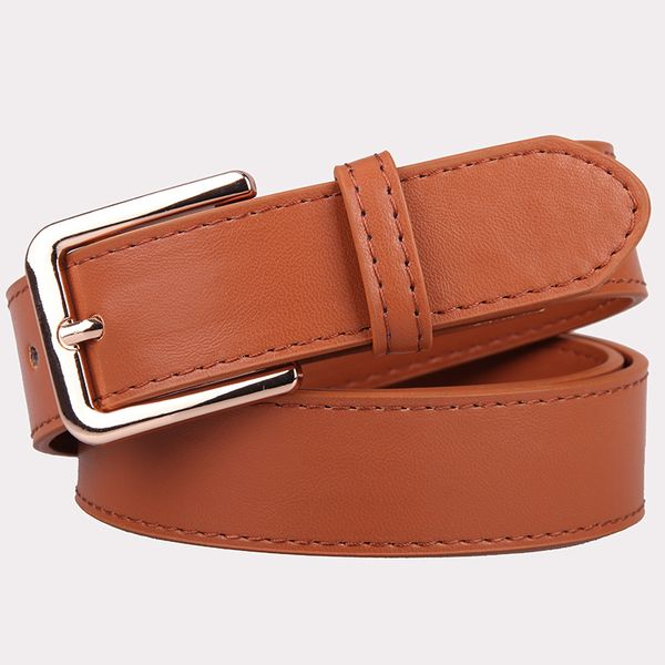 

pu leather pin buckle jeans belt korean belt, fashion women's belt, light body, simple, wild, tide decoration, casual belt width, Black;brown