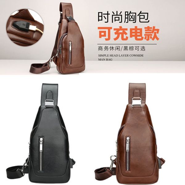 

fashion multi-functional men's bag chest pack shoulder bag casual outdoor travel europe and america england large-volume