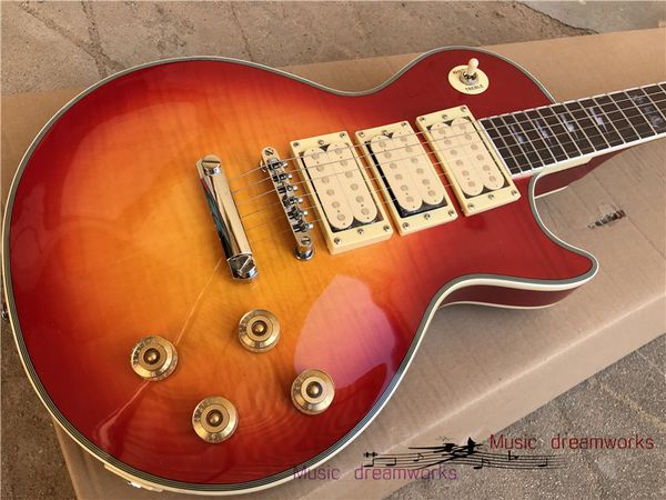 

china electric guitar ace guitar red the flame maple wood