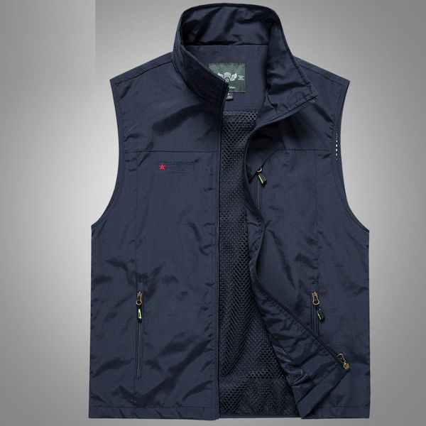 

mesh men multiple pocket pgraphy vest outdoor fishing working waistcoat 68, Black;white