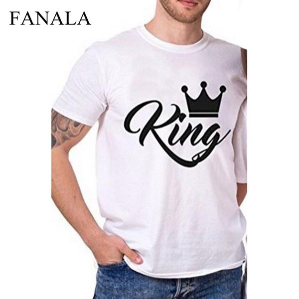 

new women men couple t-shirt casual o-neck short sleeve t shirts fashion letter pirnted summer fit tees streetwear, White