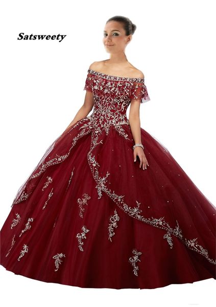 

burgundy quinceanera dresses long ball gown prom dress sweet 16 gowns lace vestidos 15 anos, Blue;red