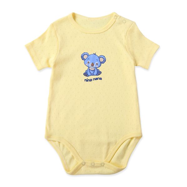 

baby newborn 100% cotton baby bodysuit infant jumpsuit overalls short sleeves baby pyjamas kids clothes children summer clothes, White