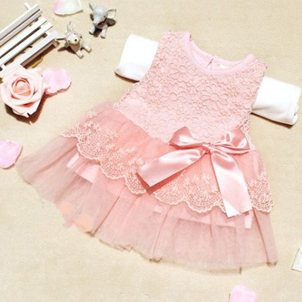

retail girls dresses summer princess dress white baby dress lace cute 3 colors baby girl dresses, Red;yellow