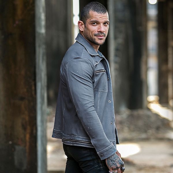 

vintage slim genuine leather motorcycle jacket men autumn casual zipper cowhide short coat gray streetwear work jacket plus size, Black