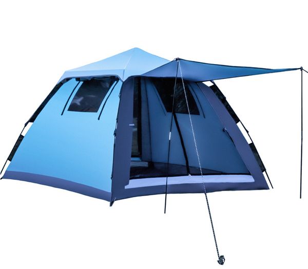 

family camping automatic tent outdoor 3-4 people tourist 4 seasons travel beach camp tent easy open 235x235x145cm