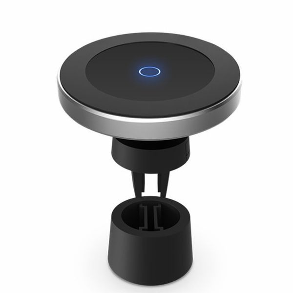 

qi fast charging wireless car charger magnetic wireless charge in car 10w magnet mount air vent dashboard car phone holder