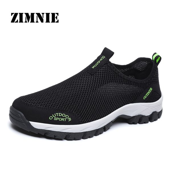 

zimnie brand couple lovers shoes summer casual men footwear breathable mesh male shoes slip on men's size 39~48, Black