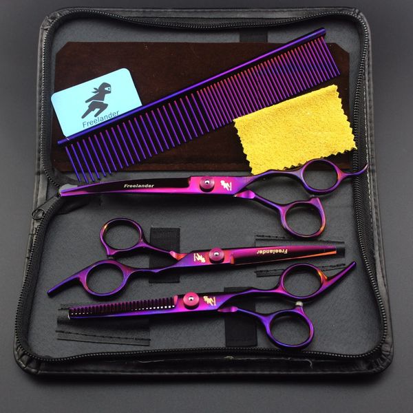

professional 6 inch 7 inch pet dog grooming scissors pet clipper for animals hair cutting straight thinning shears set