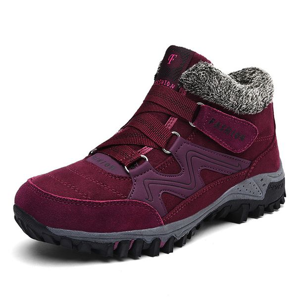 

2019 new flat men boots suede keep warm shoes male round head color matching lace up fashion men's winter boots size 35-45, Black